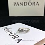 Perfect Fake Pandora 925 Silver Diamond Flowers Ring